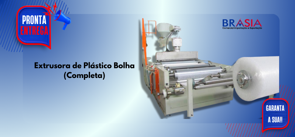 Extrusora de Plástico Bolha 1600 - 2 Camadas -  A BRÁSIA, fundada em 2008, conta com sócios com mais de 30 anos de experiência. A empresa comerc...Saiba mais.